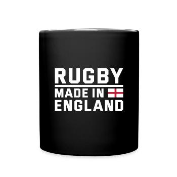Rugby Made In England Rugby - Full Colour Mug - black - Front