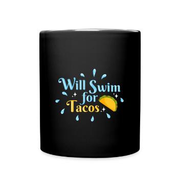 Schwimmen Schwimmer - Tasse einfarbig - Schwarz - Vorne