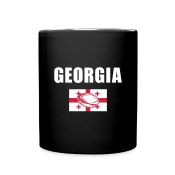 Rugby - Tasse einfarbig - Schwarz - Vorne