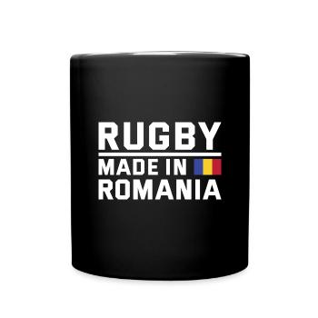 Rugby Made From Romania Rugby - Full Colour Mug - black - Front
