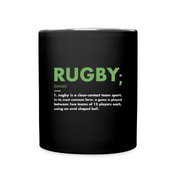 Sport Definition Rugby - Tasse einfarbig - Schwarz - Vorne