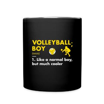 Sport Boy Definition Volleyball - Full Colour Mug - black - Front