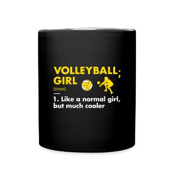 Sport Girl Definition Volleyball - Tasse einfarbig - Schwarz - Vorne