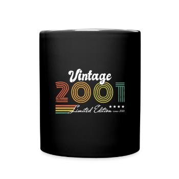 Geburtstag Vintage 2001 Limited Edition - 2001 - Tasse einfarbig - Schwarz - Vorne