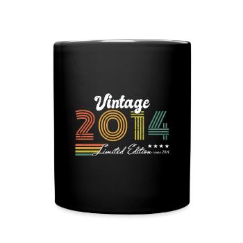 Geburtstag Vintage 2014 Limited Edition - 2014 - Tasse einfarbig - Schwarz - Vorne