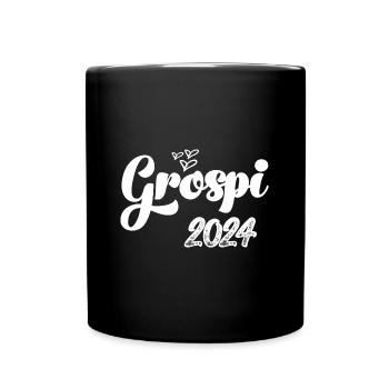 Grospi 2024 Opi Schweiz Hallo Opa Schweiz Baby - Tasse einfarbig - Schwarz - Vorne