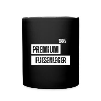 fliesenleger Handwerker - Tasse einfarbig - Schwarz - Vorne