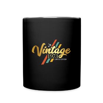 Vintage 1973 Geburtstag Sprüche - Tasse einfarbig - Schwarz - Vorne