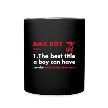Sport Boy Definition BMX - Full Colour Mug - black - Front