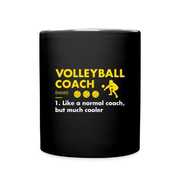 Définition de l’entraîneur sportif Volleyball - Mug uni - noir - Devant