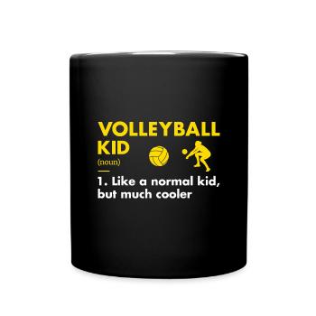 Sport Kid Definition Volleyball - Tasse einfarbig - Schwarz - Vorne