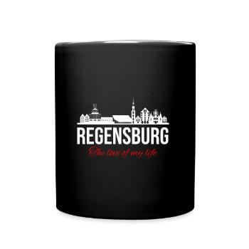 Regensburg Meine Stadt Bayern Regensburger - Tasse einfarbig - Schwarz - Vorne