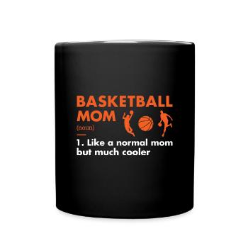 Sport Mom Definition Basketball - Full Colour Mug - black - Front