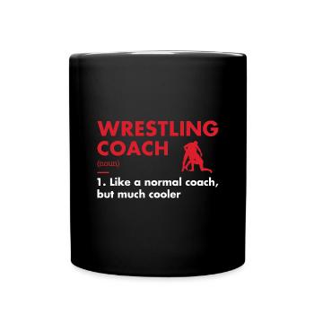 Sport Coach Definition Wrestling - Full Colour Mug - black - Front