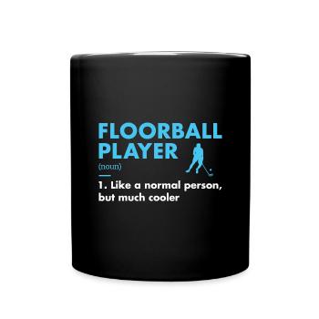 Sport Player Definition Floorball - Full Colour Mug - black - Front