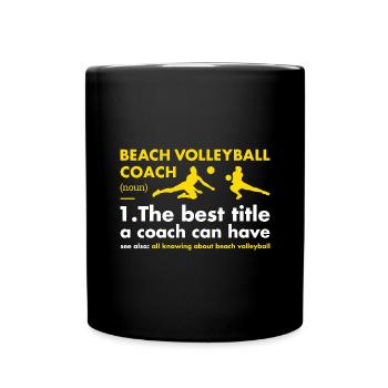 Entraîneur sportif Définition Volleyball de plage - Mug uni - noir - Devant