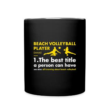 Définition du joueur sportif Volleyball de plage - Mug uni - noir - Devant
