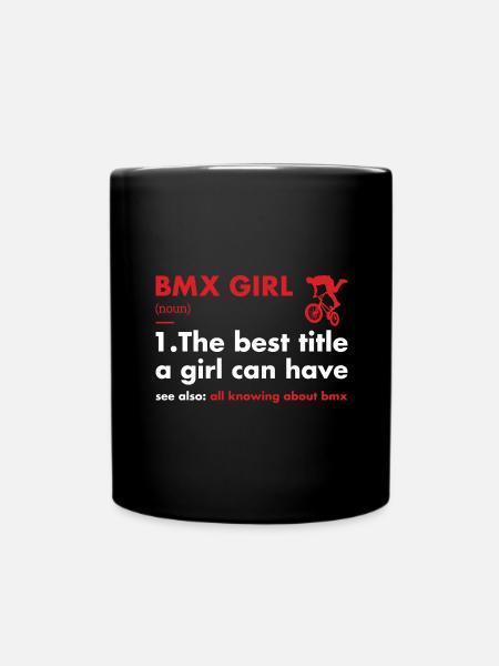 Sport Girl Definition BMX - Full Colour Mug - black