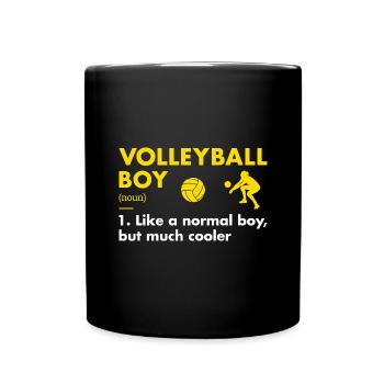 Sport Boy Definition Volleyball - Full Colour Mug - black - Front