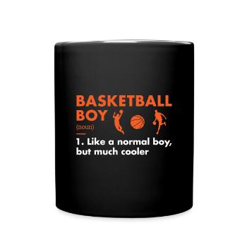 Sport Boy Definition Basketball - Full Colour Mug - black - Front