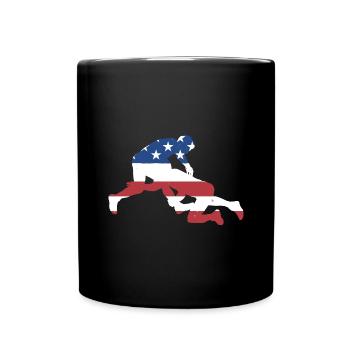 Sport Us Flag Kabaddi - Full Colour Mug - black - Front