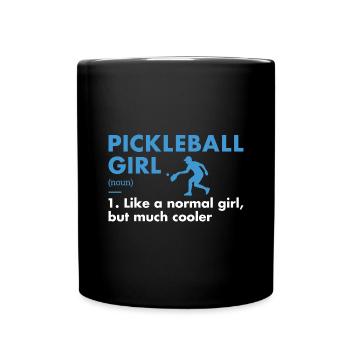 Sport Girl Definition Pickleball - Full Colour Mug - black - Front