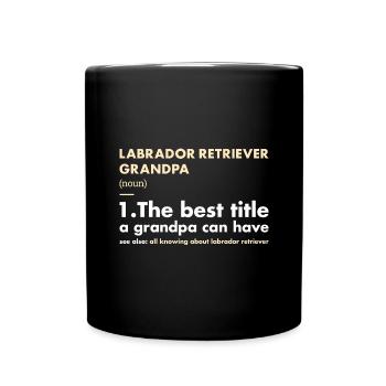 Labrador Retriever Grandpa Definition - Full Colour Mug - black - Front