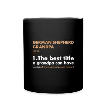 Berger allemand Grand-père définition - Mug uni - noir - Devant