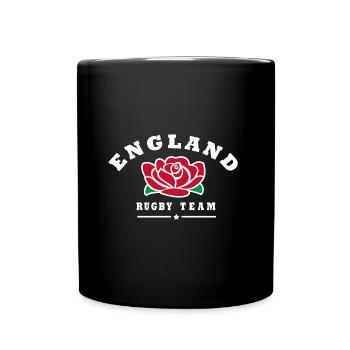 Englische Rugby-Mannschaft - Tasse einfarbig - Schwarz - Vorne
