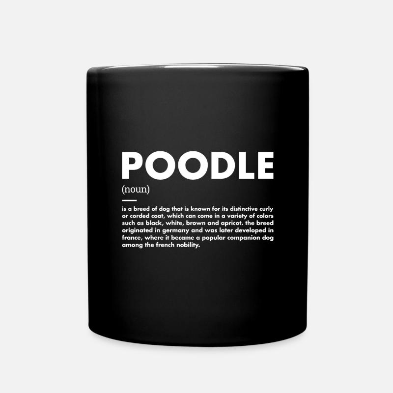 Poodle Definition - Tasse einfarbig - Schwarz