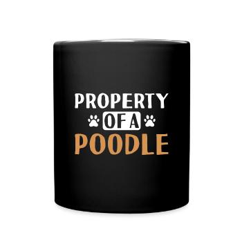 Property Of A Poodle - Tasse einfarbig - Schwarz - Vorne