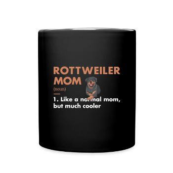 Rottweiler Mom Definition - Tasse einfarbig - Schwarz - Vorne