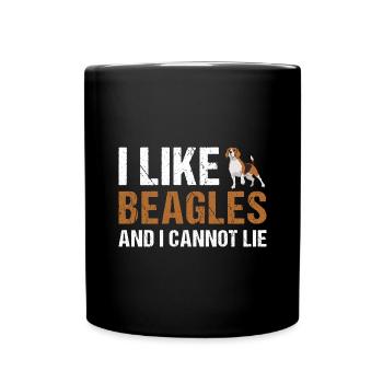 J’aime Beagle et je ne peux pas mentir - Mug uni - noir - Devant