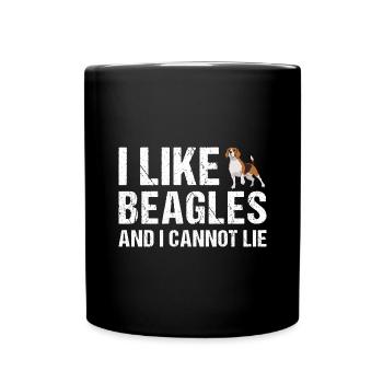 J’aime Beagle et je ne peux pas mentir - Mug uni - noir - Devant
