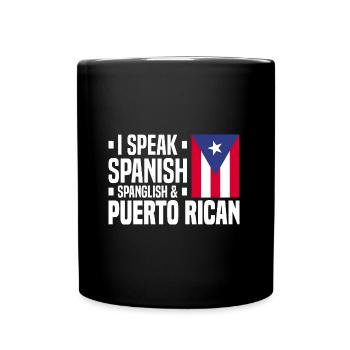 Puerto Rico Flagge | Puerto Ricaner Geschenkideen - Tasse einfarbig - Schwarz - Vorne