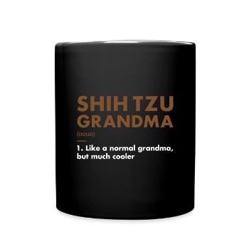 Shih Tzu Grand-mère Définition - Mug uni - noir - Devant