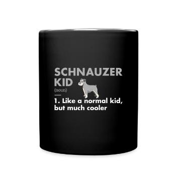 Schnauzer Kid Définition - Mug uni - noir - Devant
