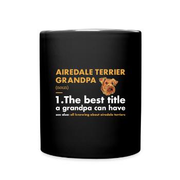 Airedale Terrier Grand-père Définition - Mug uni - noir - Devant