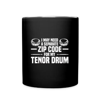 Tenortrommel Spieler Blaskapelle Musiker Geschenk - Tasse einfarbig - Schwarz - Vorne
