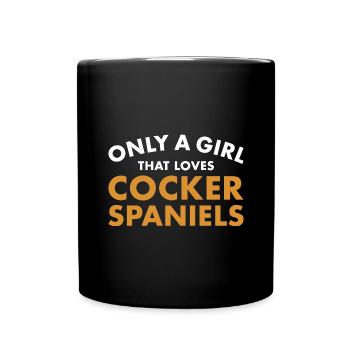 Chien seulement une fille qui aime Corgi - Mug uni - noir - Devant