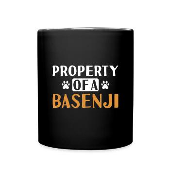Propriété De Chien D’un Basenji - Mug uni - noir - Devant