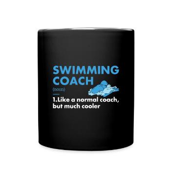 Sport Coach Swimming - Tasse einfarbig - Schwarz - Vorne
