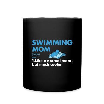 Sport Mom Swimming - Full Colour Mug - black - Front