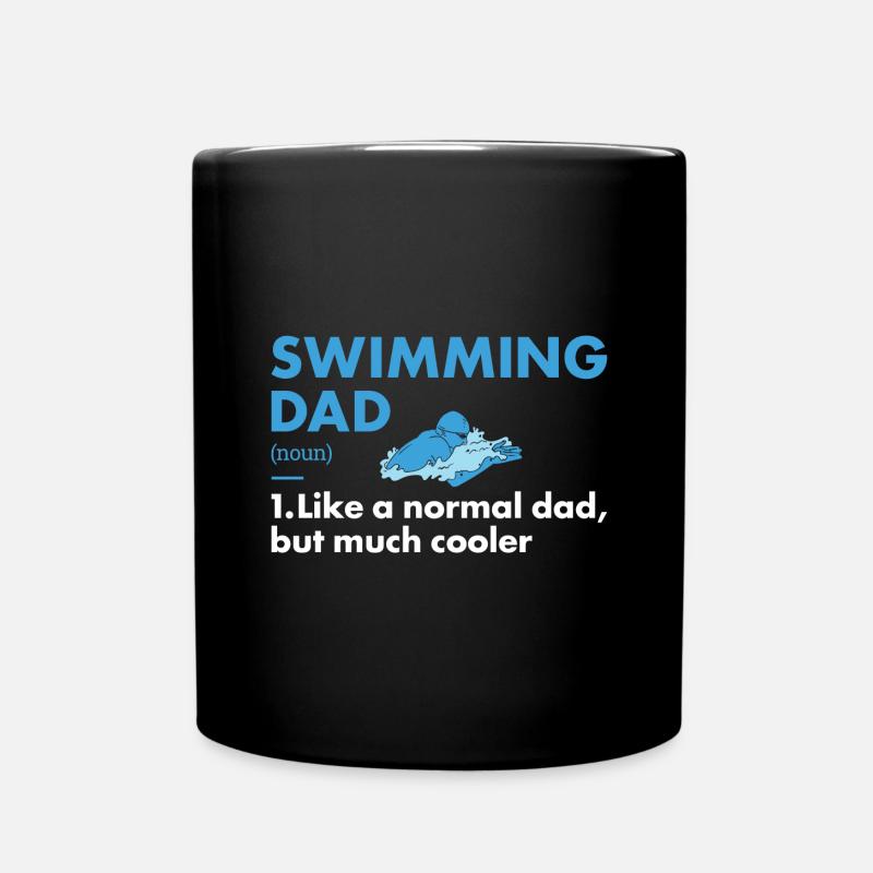 Sport Dad Swimming - Tasse einfarbig - Schwarz