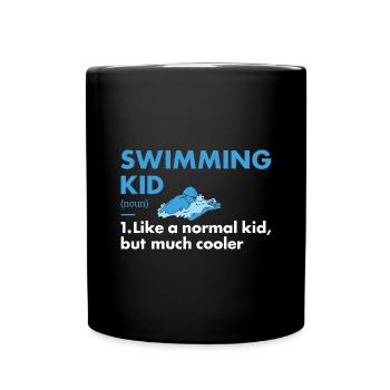 Sport Kid Swimming - Tasse einfarbig - Schwarz - Vorne
