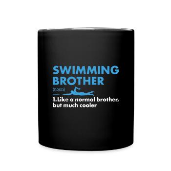 Sport Brother Swimming - Tasse einfarbig - Schwarz - Vorne