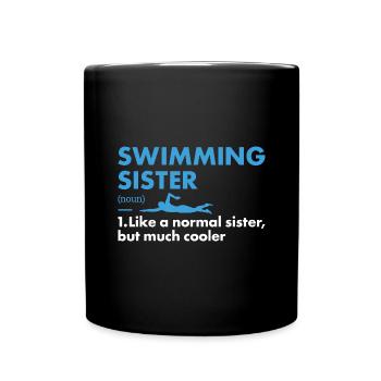 Sport Sister Swimming - Tasse einfarbig - Schwarz - Vorne