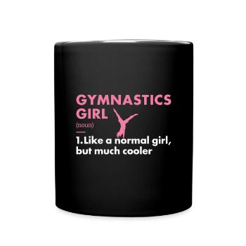 Sport Girl Gymnastics - Tasse einfarbig - Schwarz - Vorne