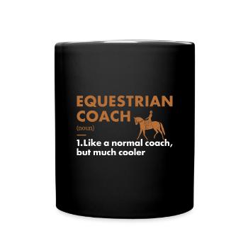 Coach sportif Définition Équitation - Mug uni - noir - Devant
