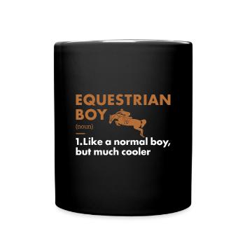 Sport Boy Définition Équestre - Mug uni - noir - Devant